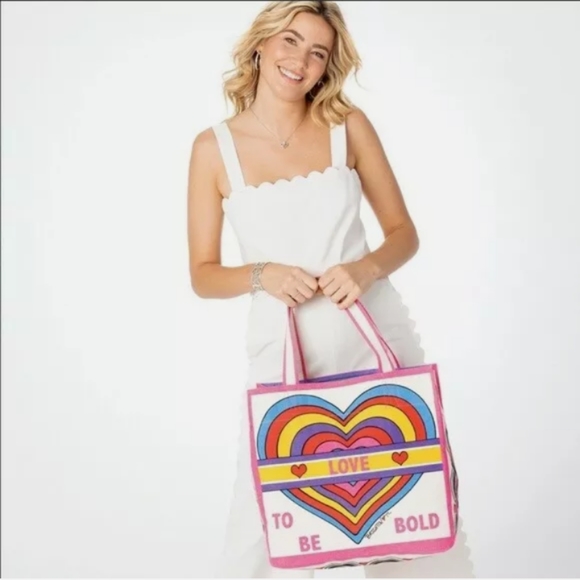 NEW Brighton " Rainbow Bright " Limited Edition Large Canvas Tote. - Picture 4 of 8